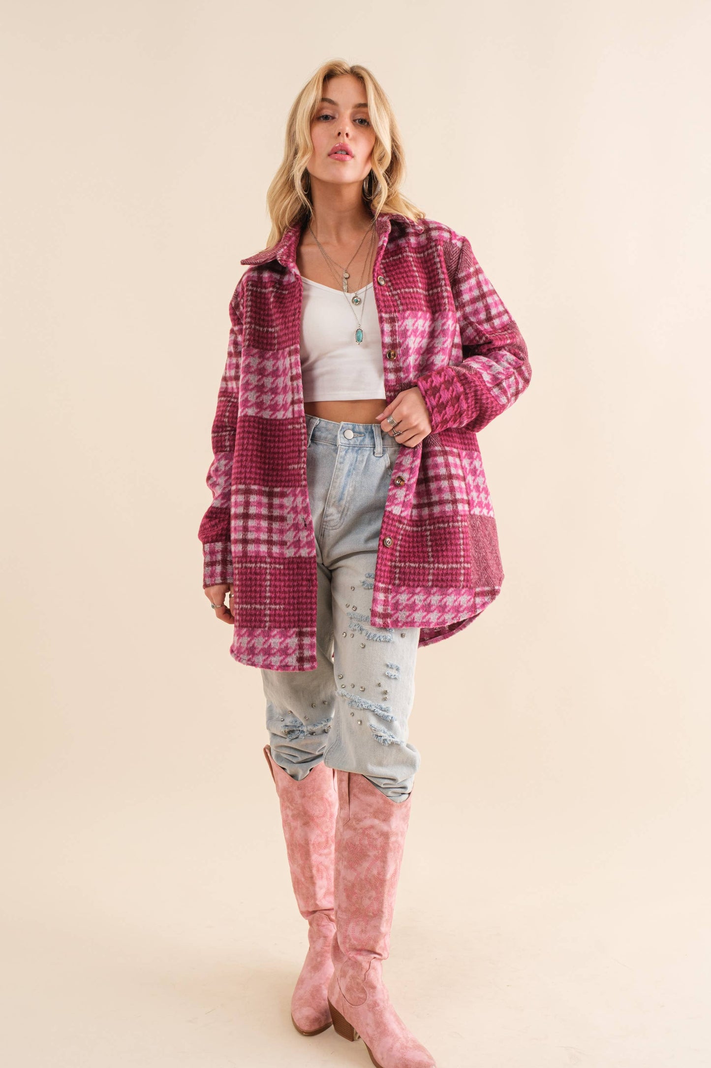 Gingham Plaid Shacket (More Colors)~SALE $35.20~