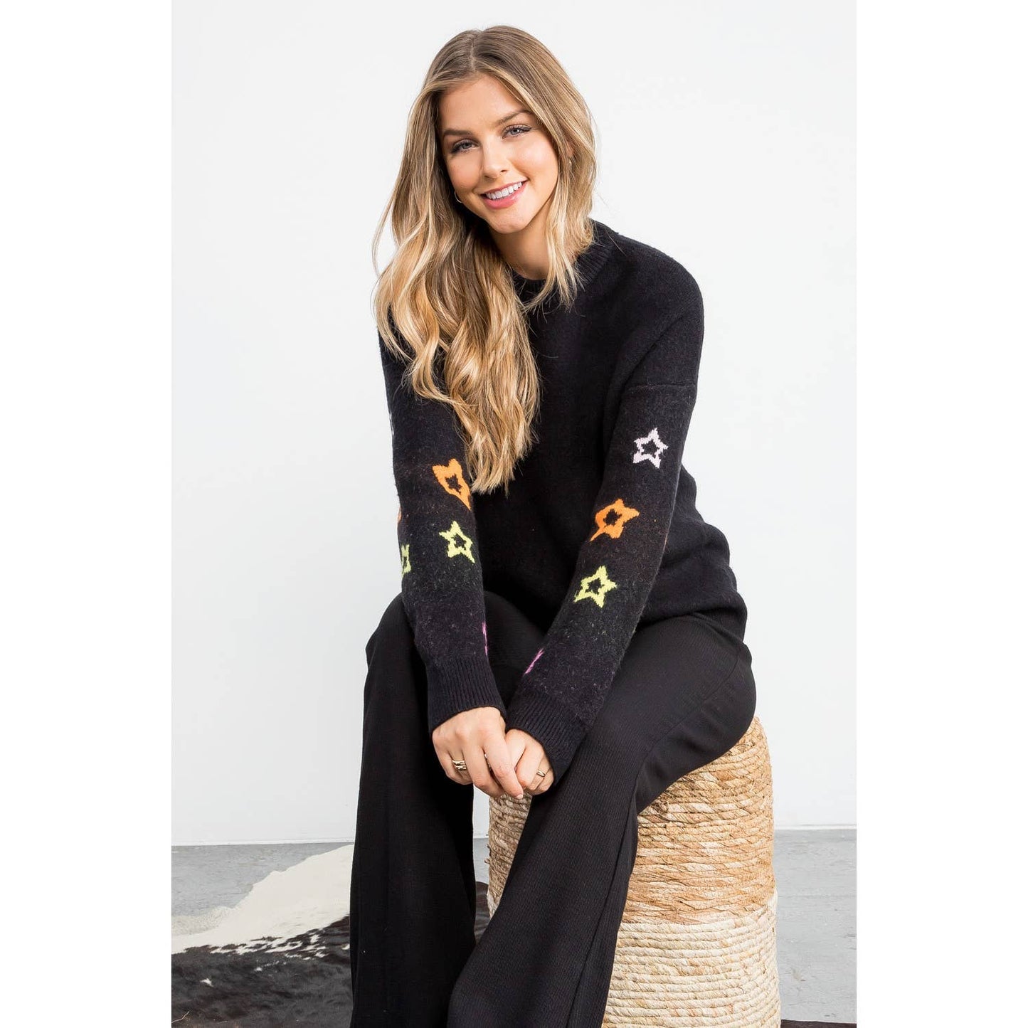 Star Sleeve Sweater