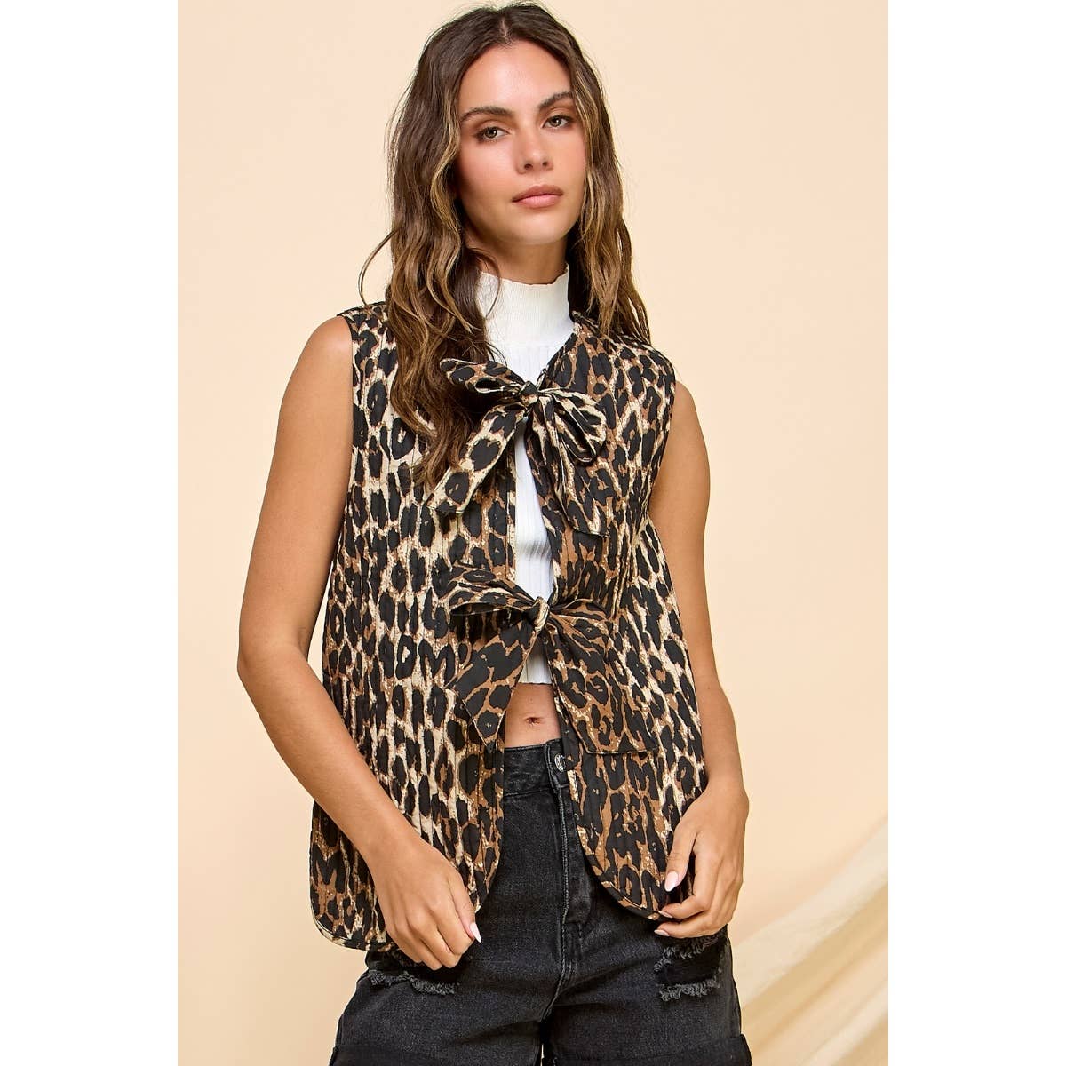 Leopard Quilted Vest ~SALE $28.80~