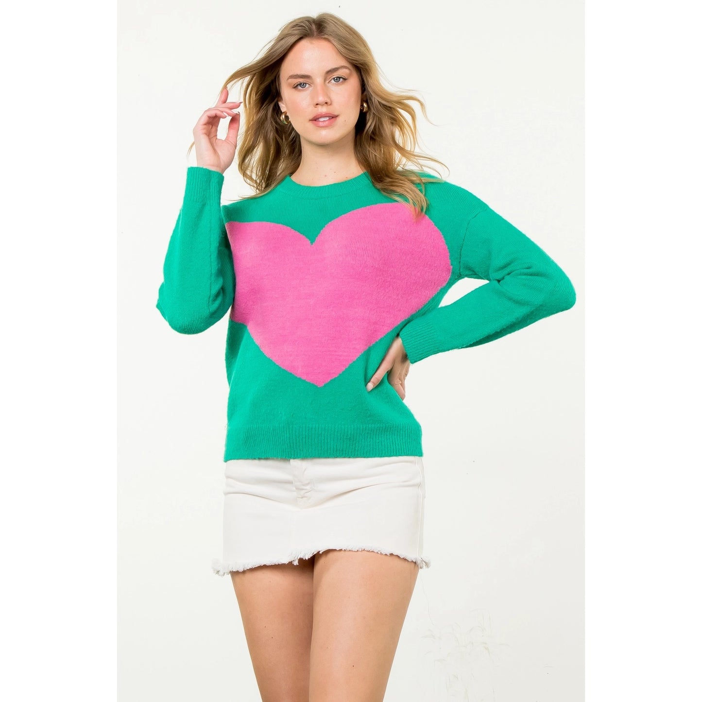 Pink Heart Sweater ~SALE $42.40~