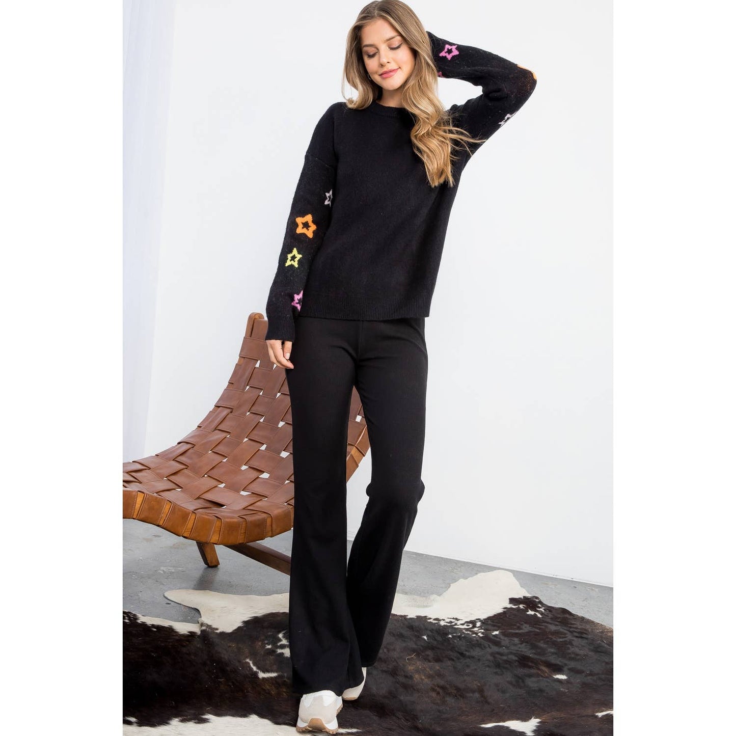 Star Sleeve Sweater