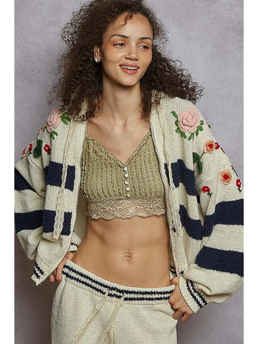 3D Embroidered Hoodie