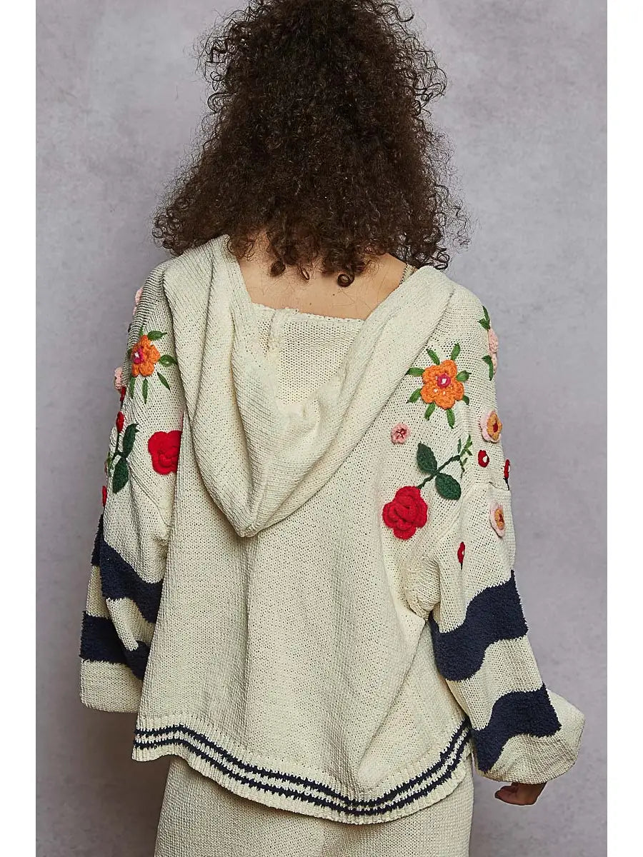 3D Embroidered Hoodie