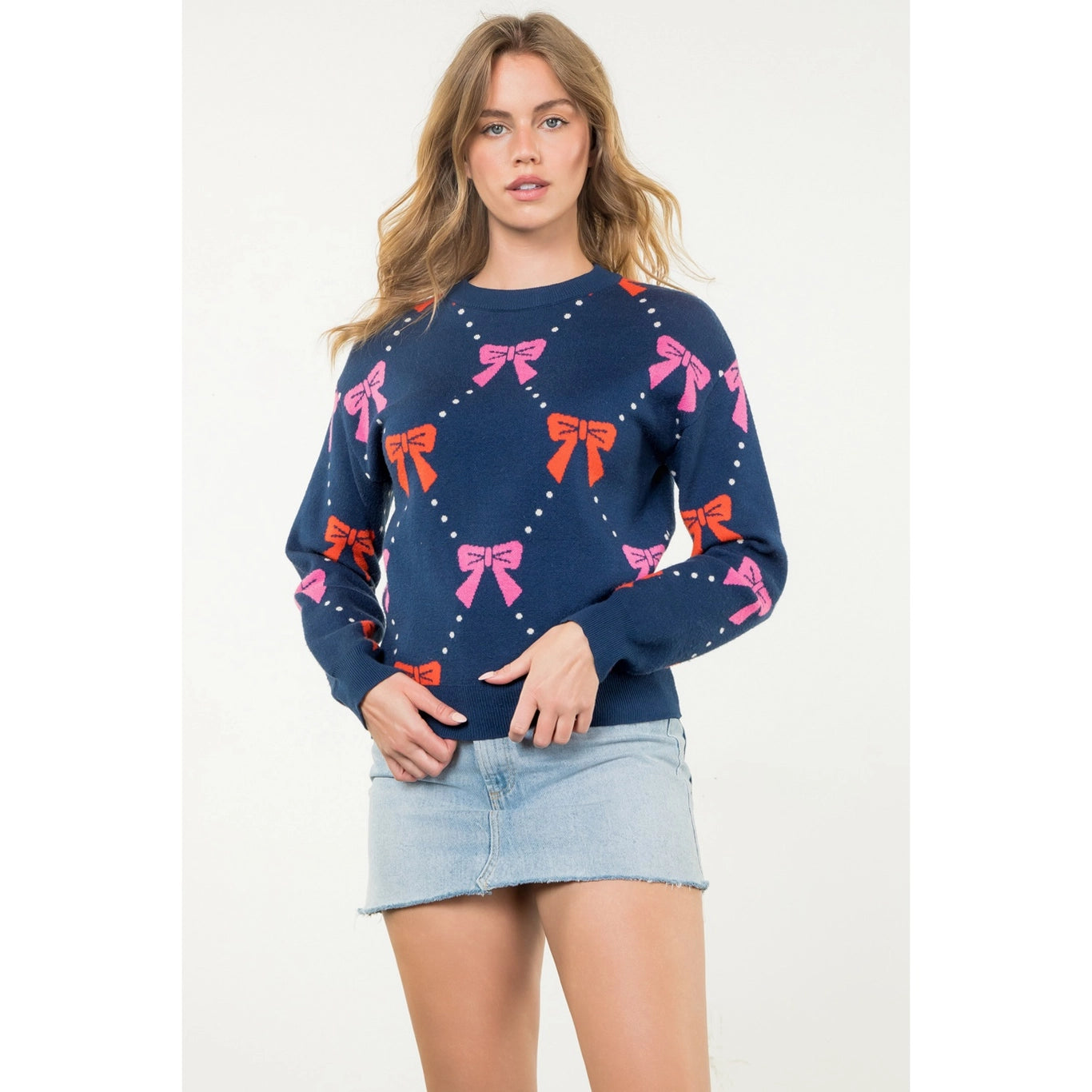 Navy Ribbon Sweater ~SALE $46.40~