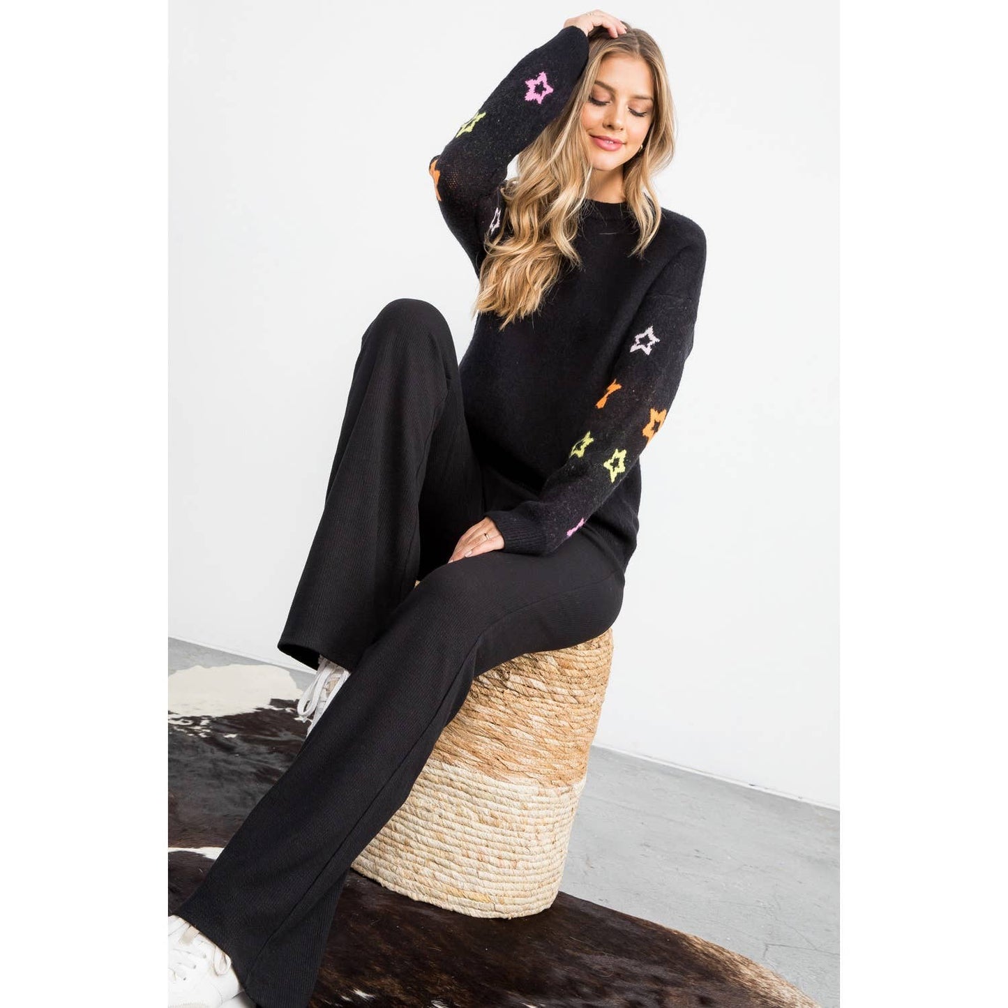 Star Sleeve Sweater