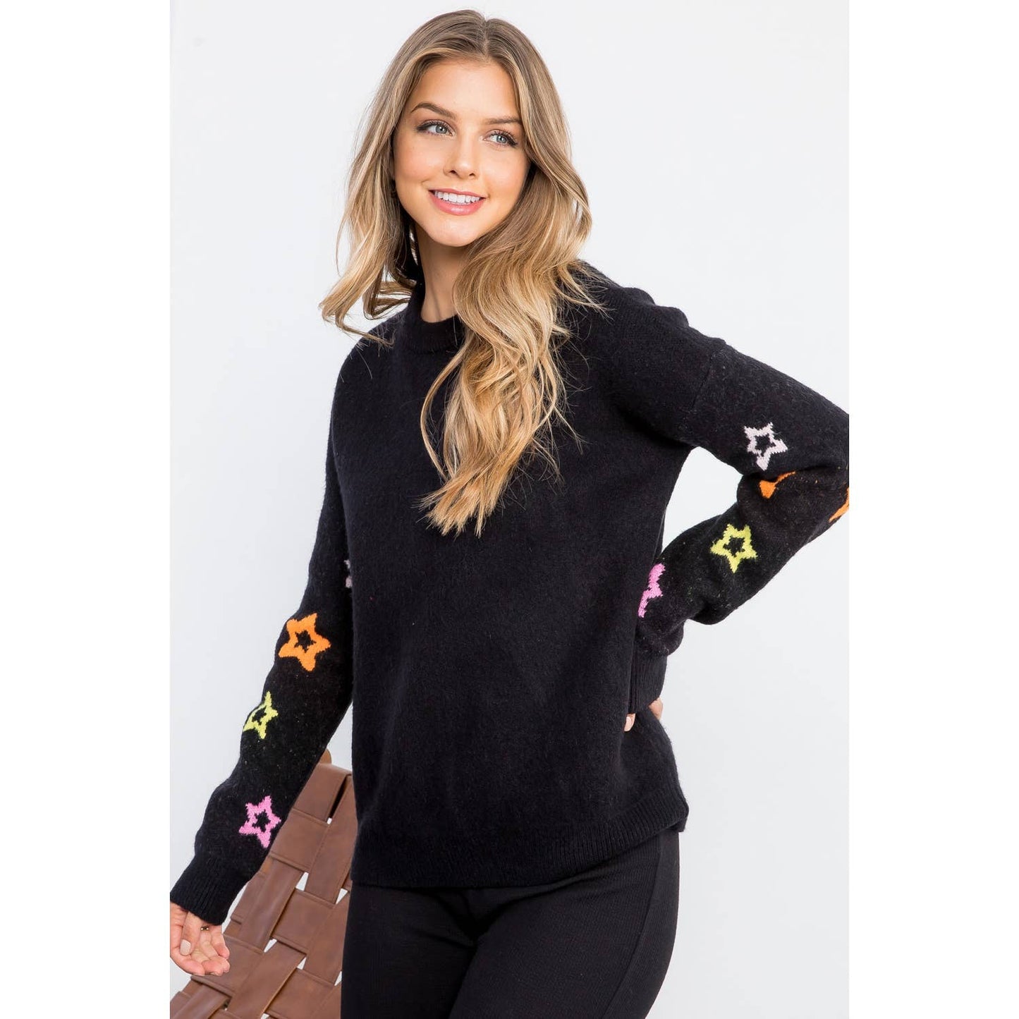 Star Sleeve Sweater