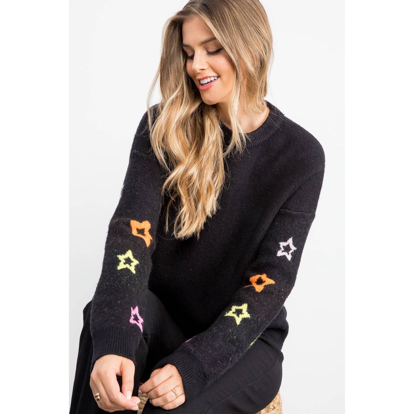 Star Sleeve Sweater