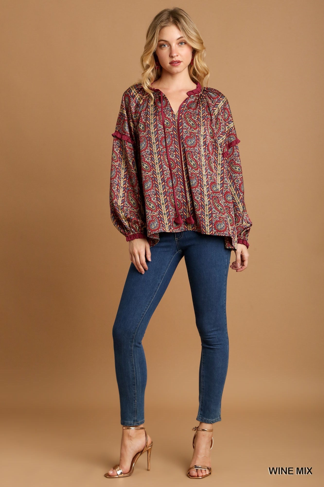 Paisley Printed Blouse (More Colors) ~SALE $29.60~