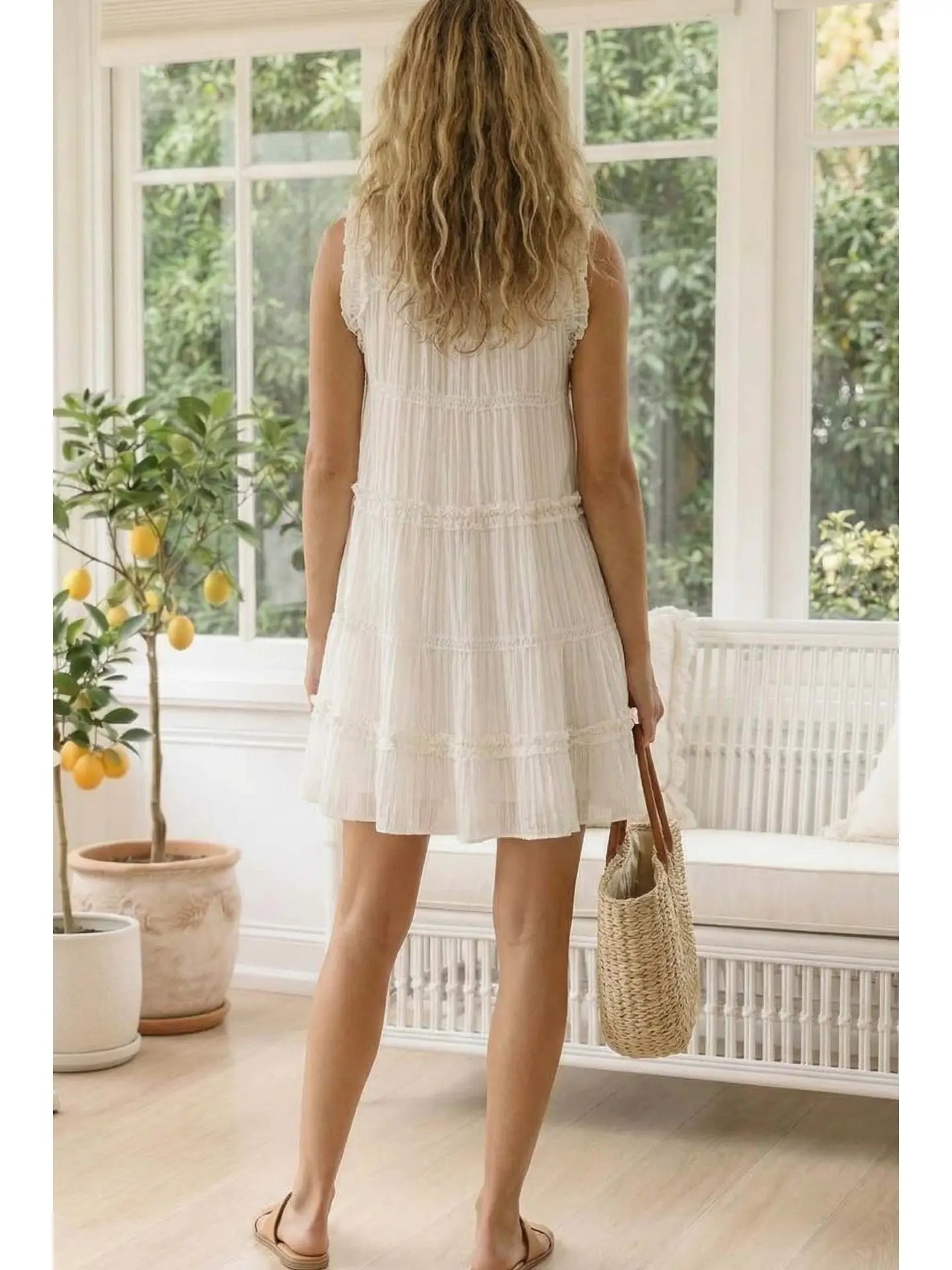Tiered Ruffles Mini Dress