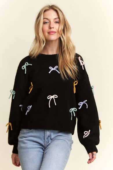 Bow Detail Sweater ~SALE $31.20~