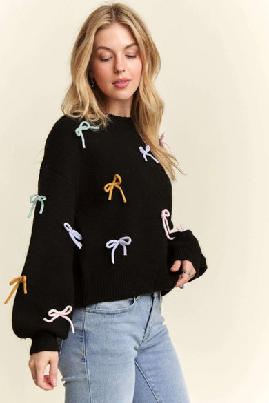 Bow Detail Sweater ~SALE $31.20~
