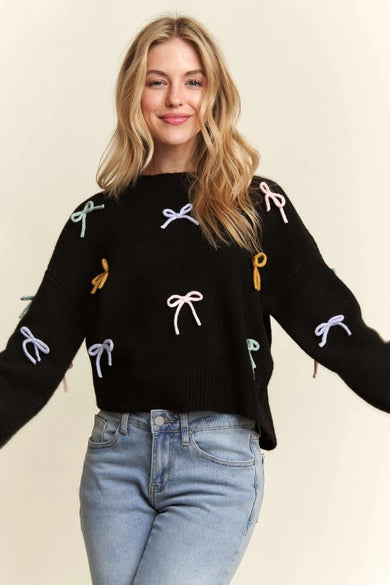 Bow Detail Sweater ~SALE $31.20~