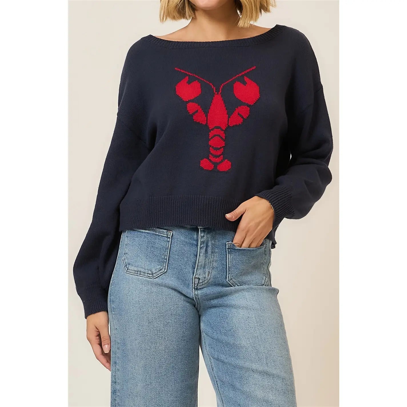 Boatneck Lobster Sweater