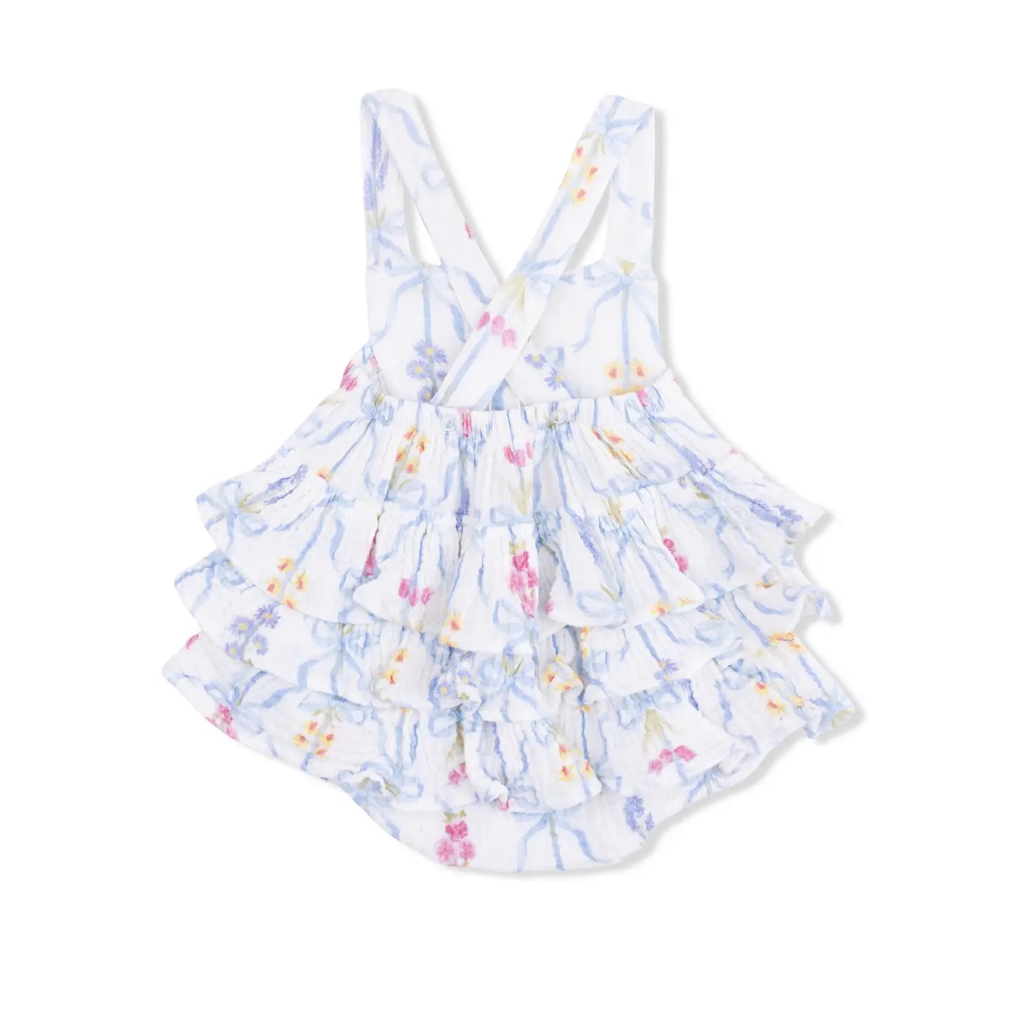Ribbon Bouquets Ruffle Romper