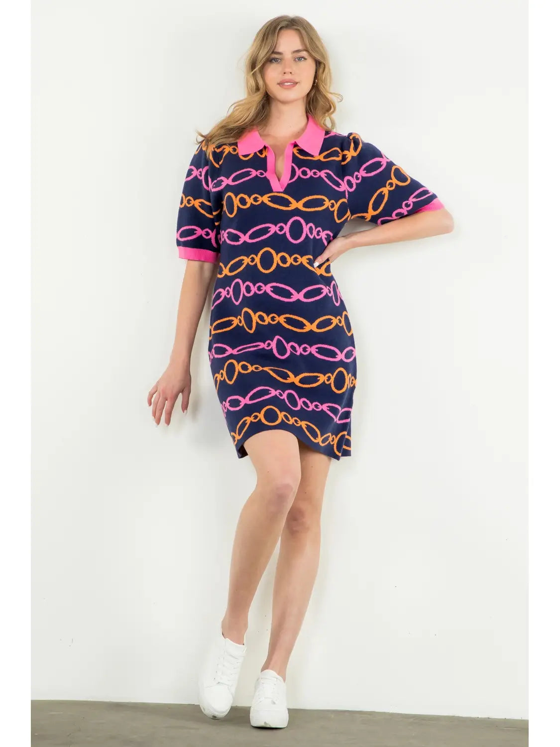 Chain Print Dress