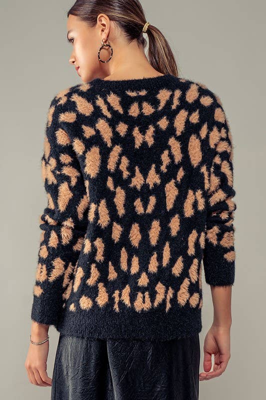 Animal Print Crewneck Sweater ~SALE $34.40~
