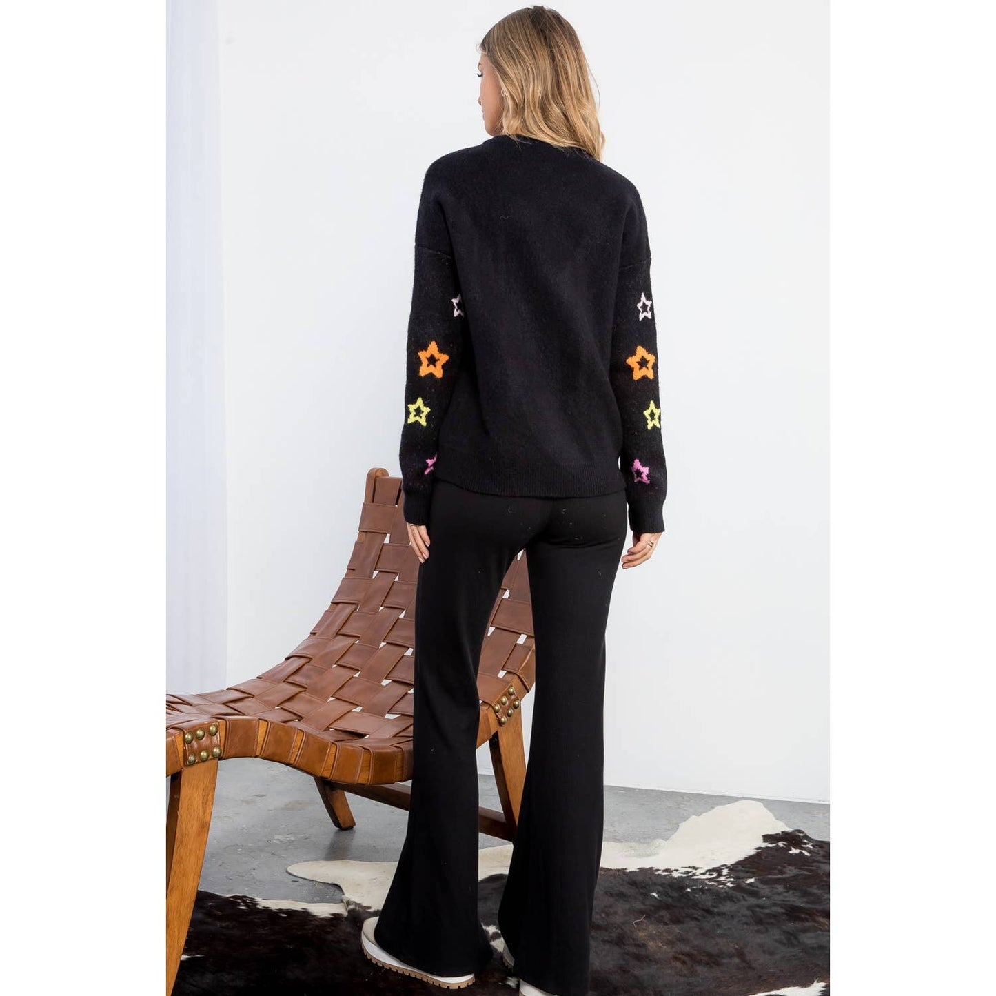 Star Sleeve Sweater