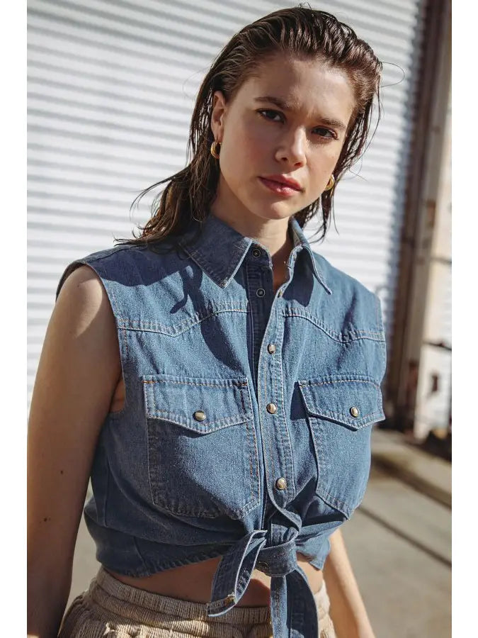 Denim Top ~SALE $23.20~