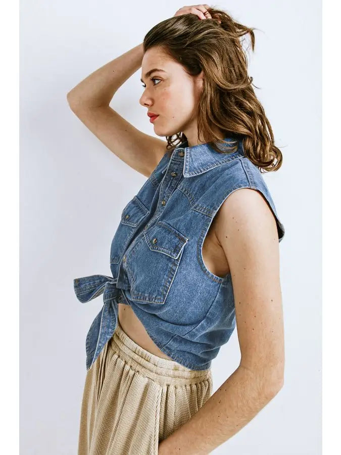 Denim Top ~SALE $23.20~
