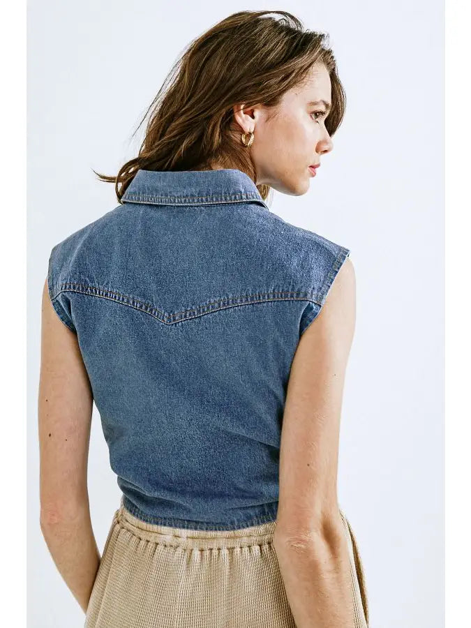 Denim Top ~SALE $23.20~