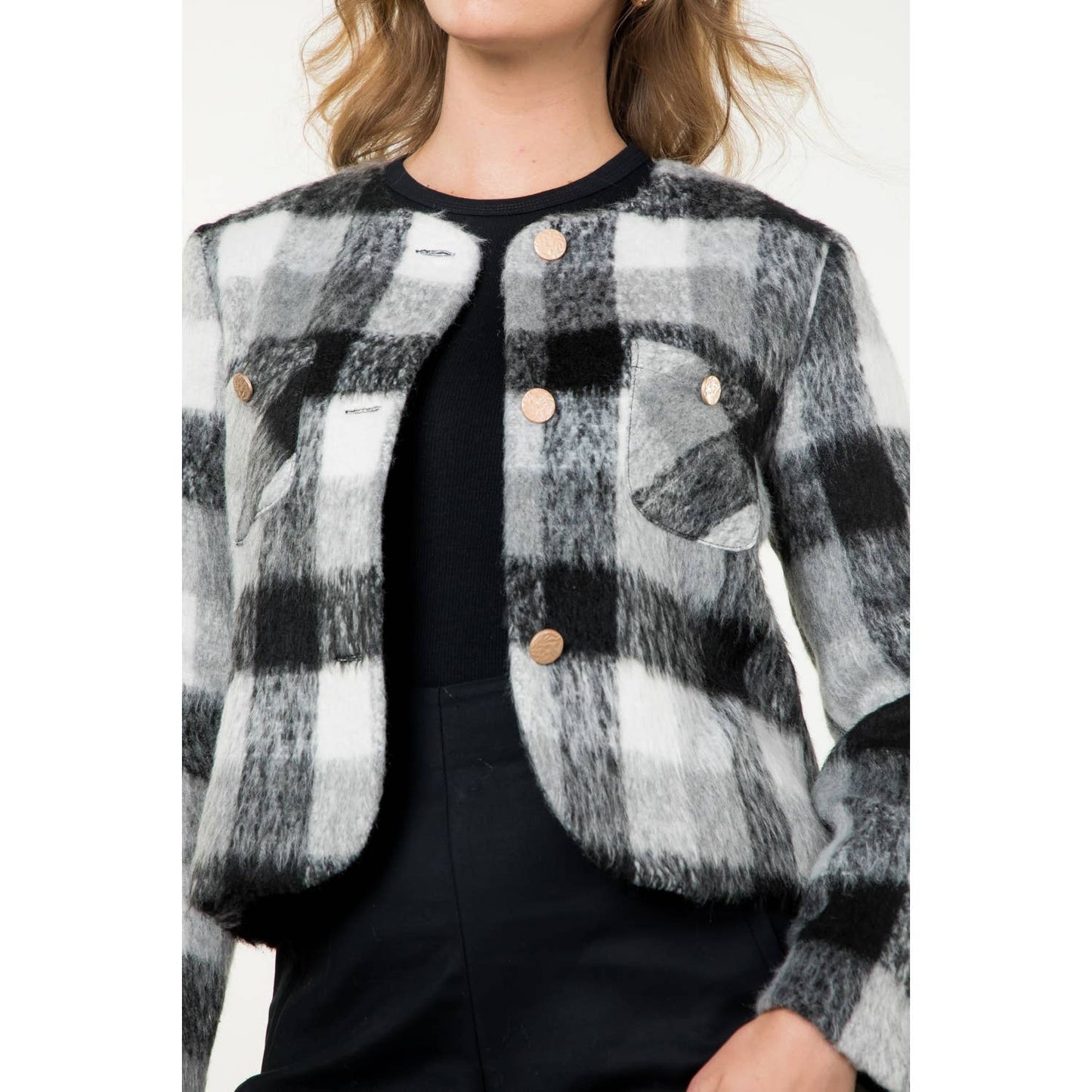 Black Plaid Jacket ~SALE $52.80~