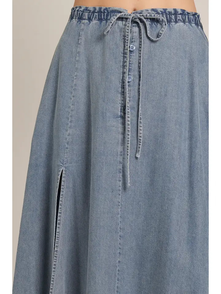 Denim Midi Skirt ~SALE $29.60~