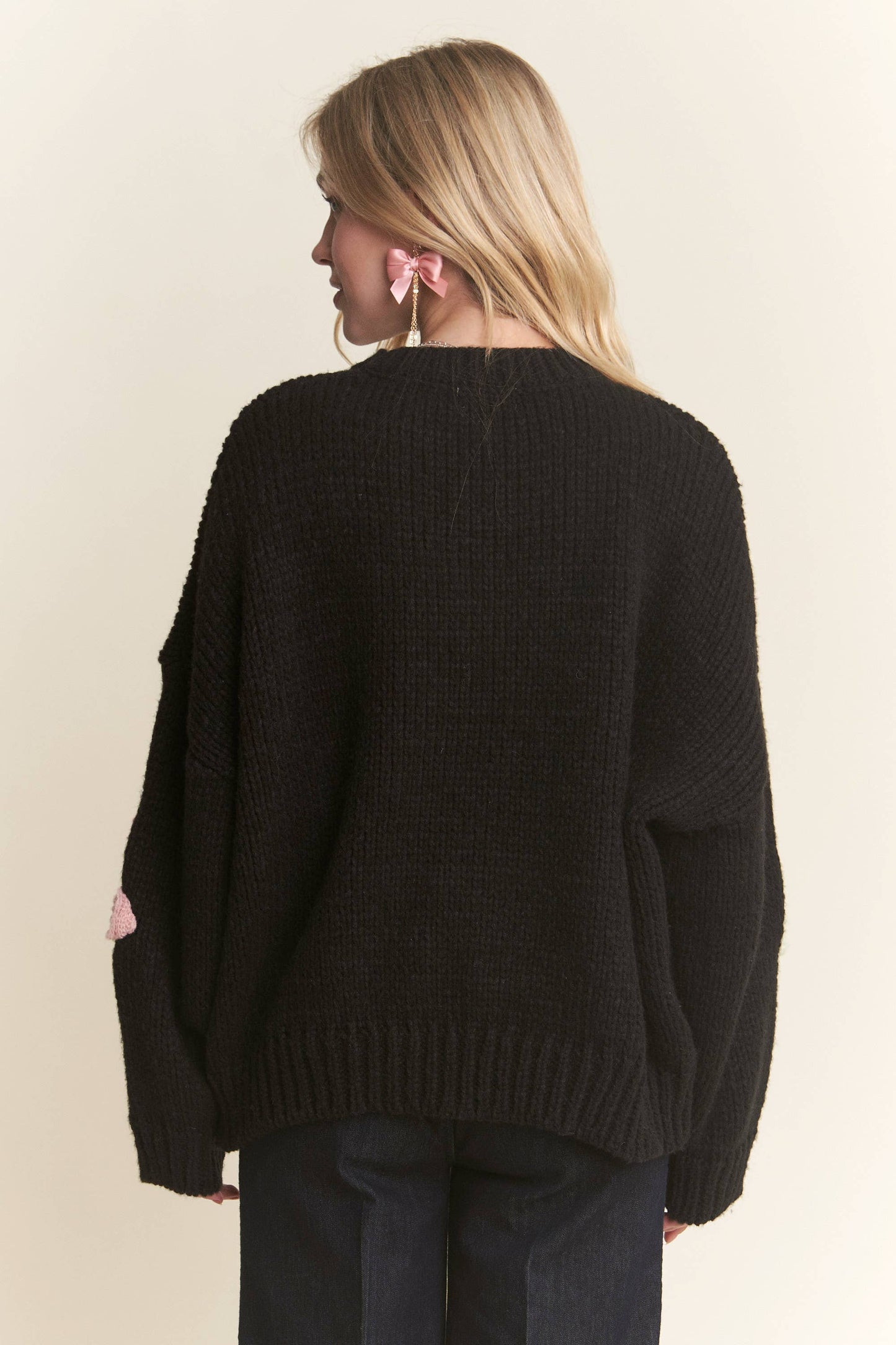 Flower Applique Sweater (More Colors) ~SALE $35.20~
