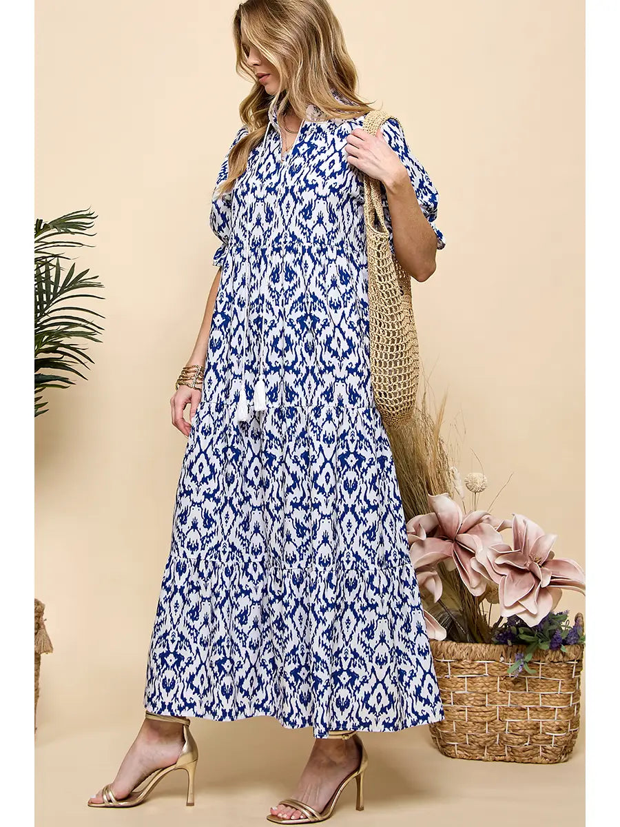 Half Sleeve Print Dress ~SALE $34.40~