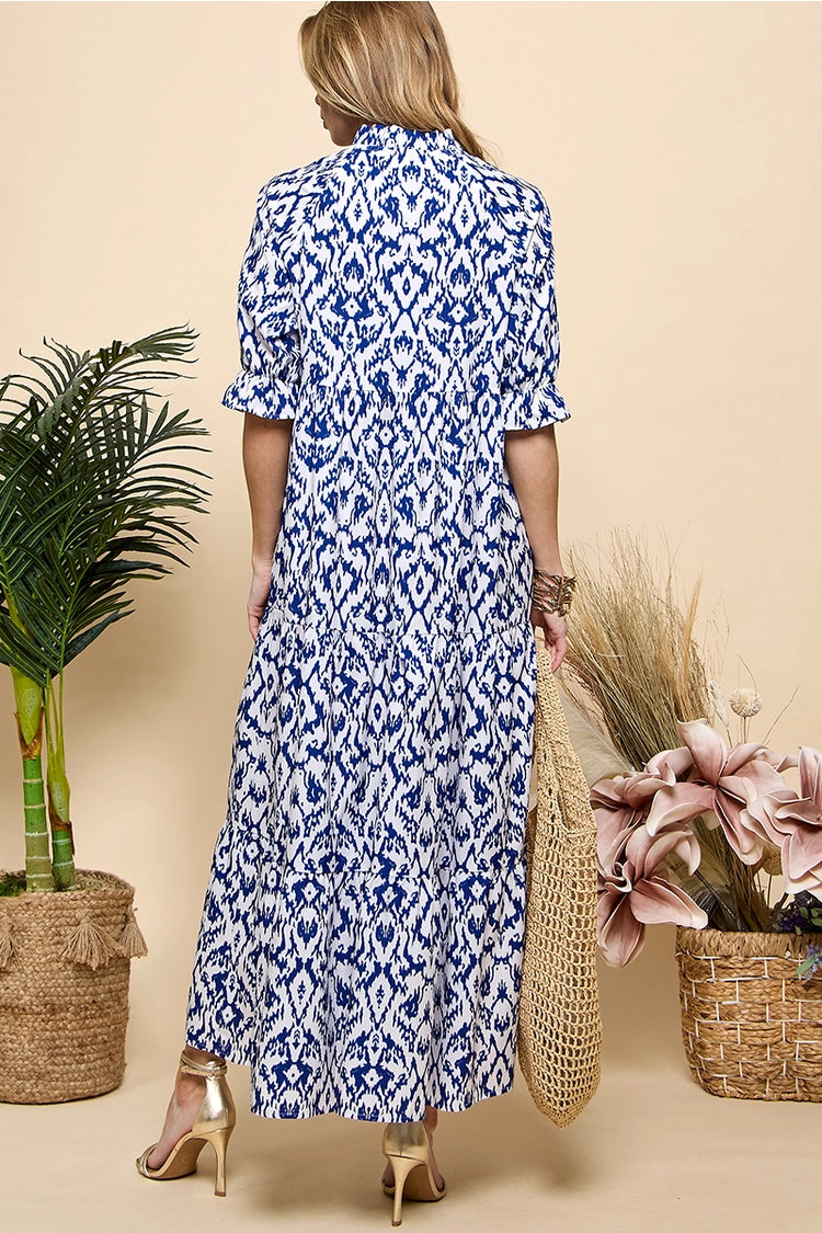 Half Sleeve Print Dress ~SALE $34.40~