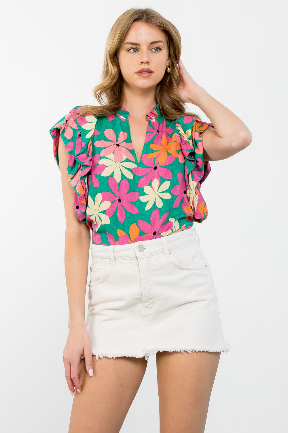 Flower Flutter Top ~SALE $30.40~