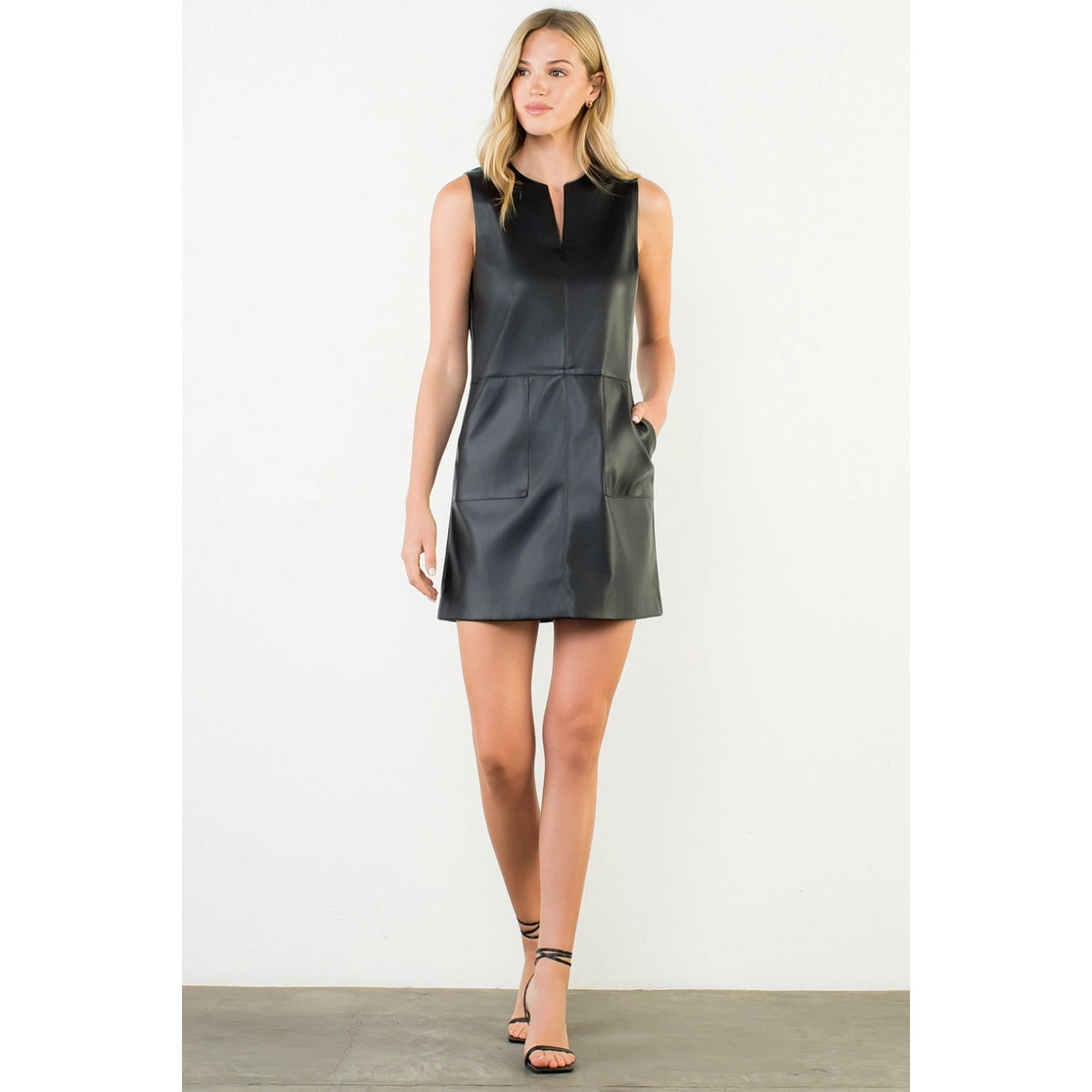 Val Faux Leather Dress