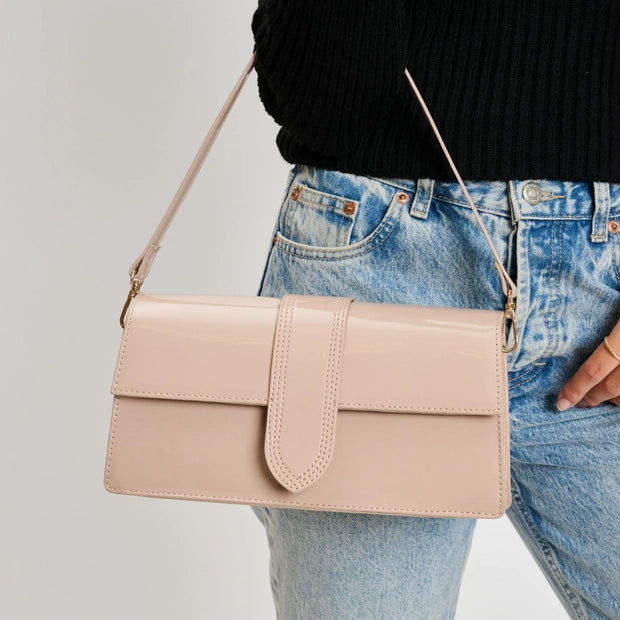 Violet Patent Bag