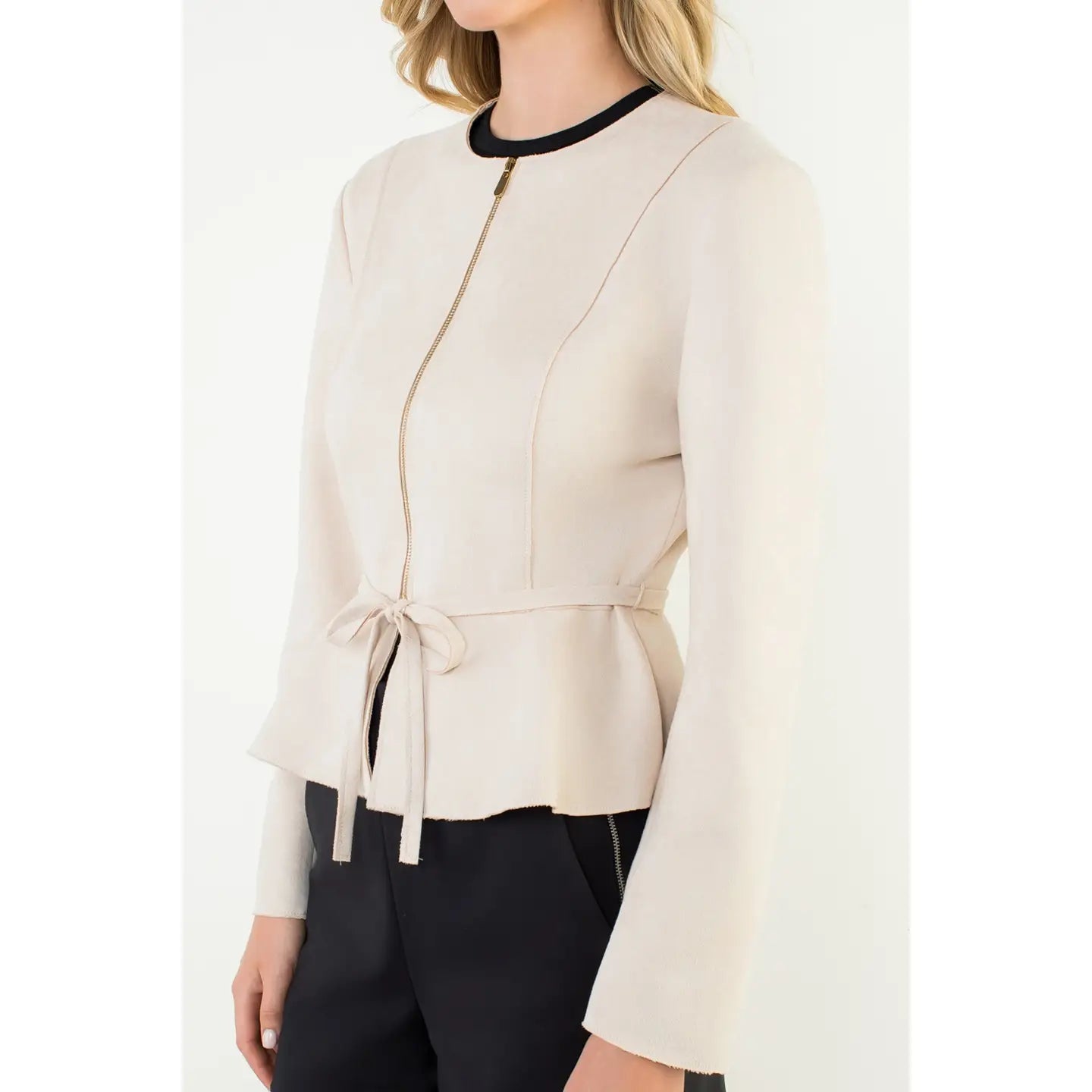 Peplum Suede Jacket
