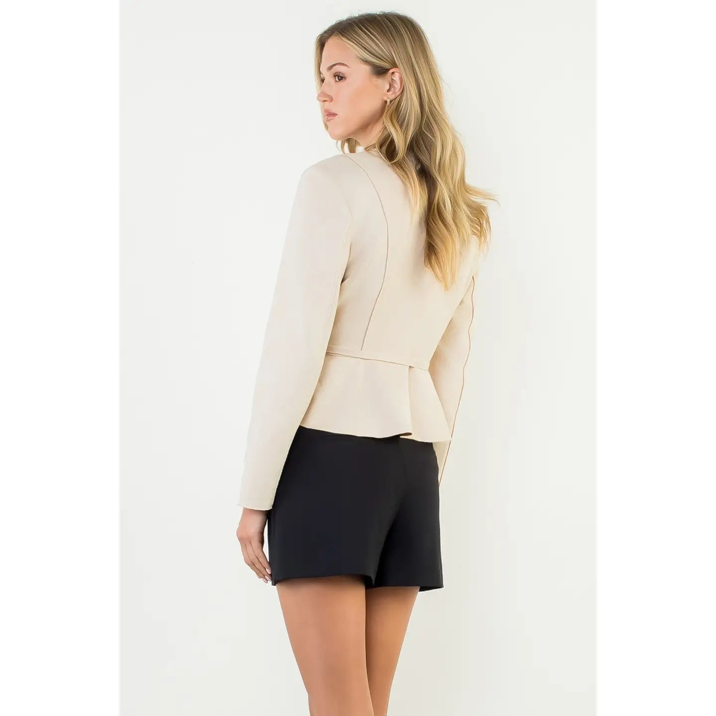 Peplum Suede Jacket