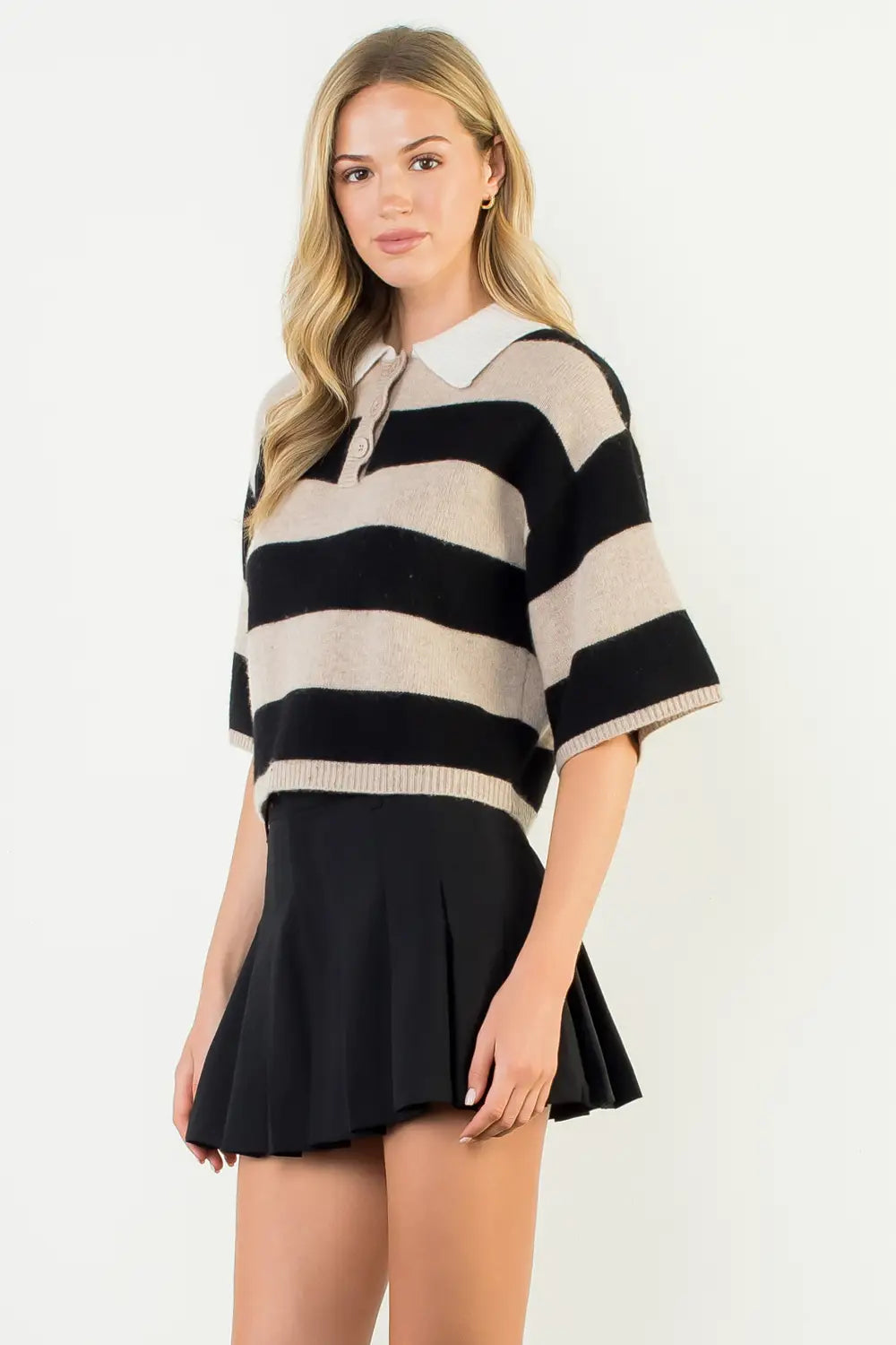 Cashmere Polo Knit Sweater