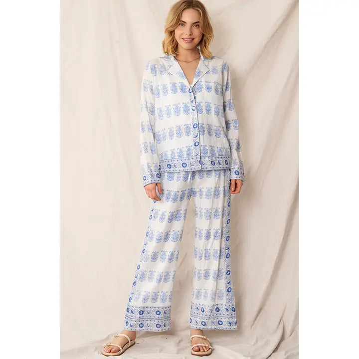 Printed Long Sleeve Top