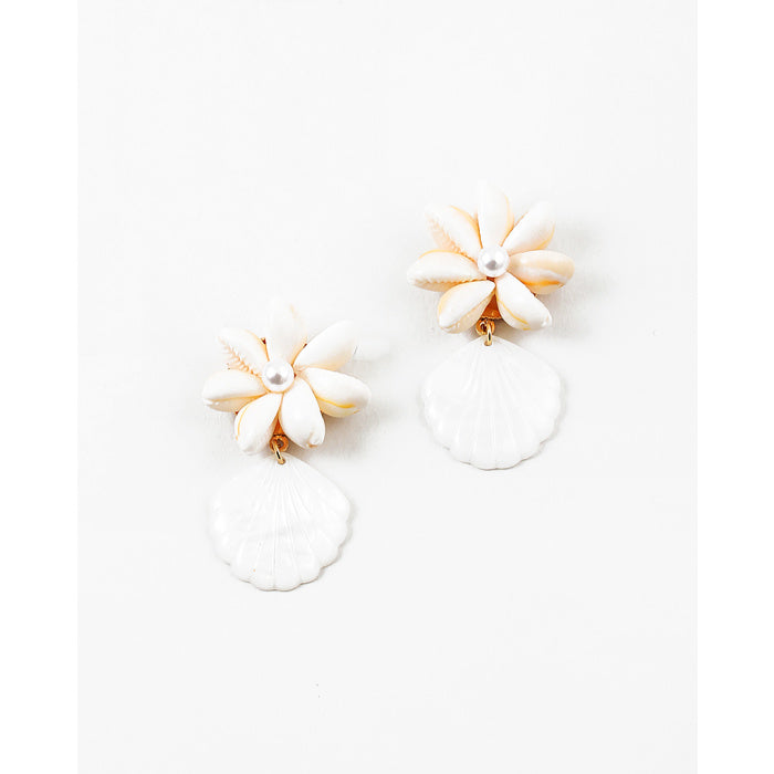 Puka Shell Flower Earring