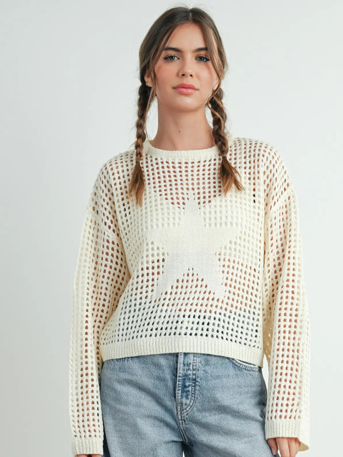 Star Crochet Sweater