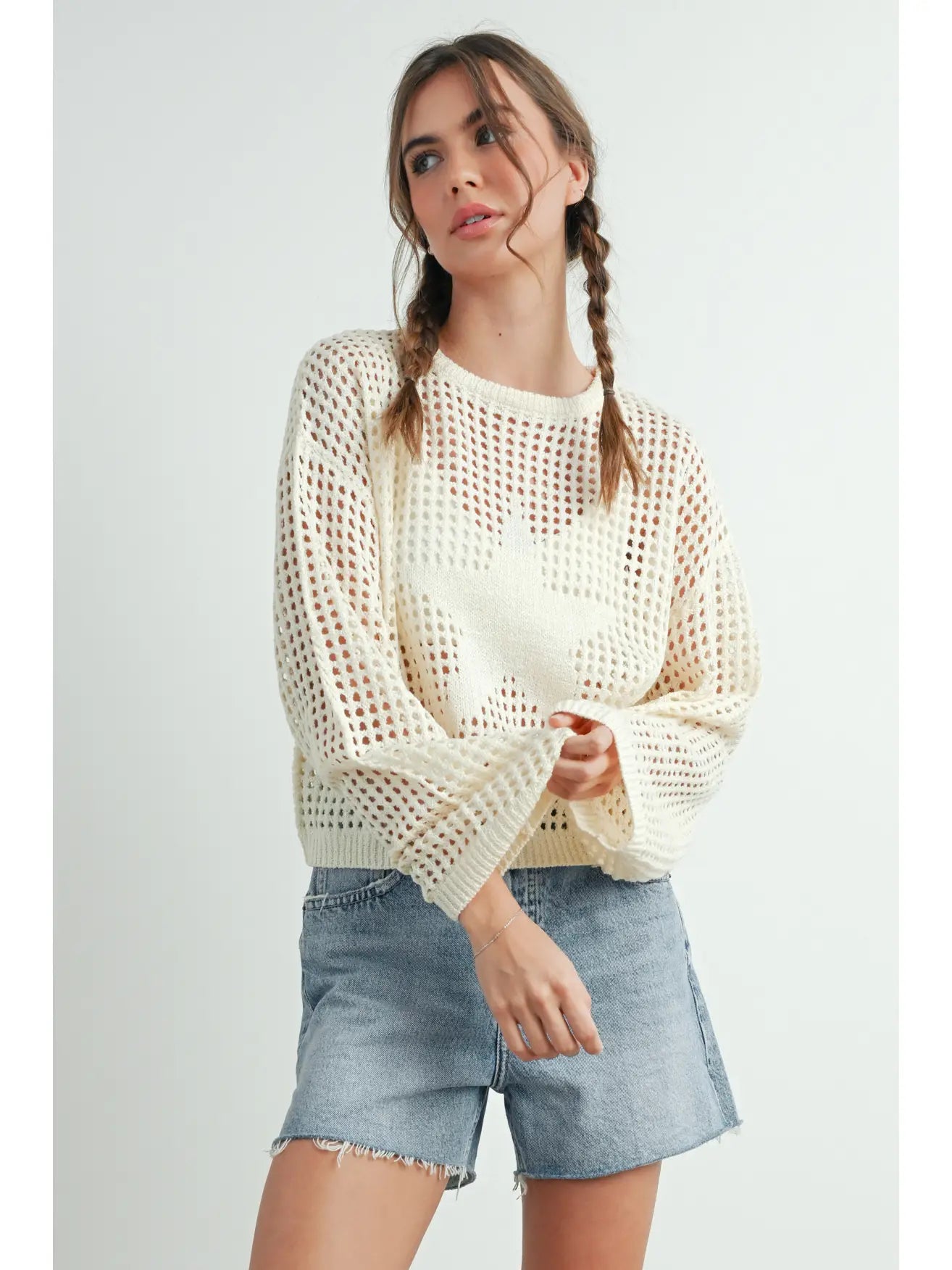 Star Crochet Sweater