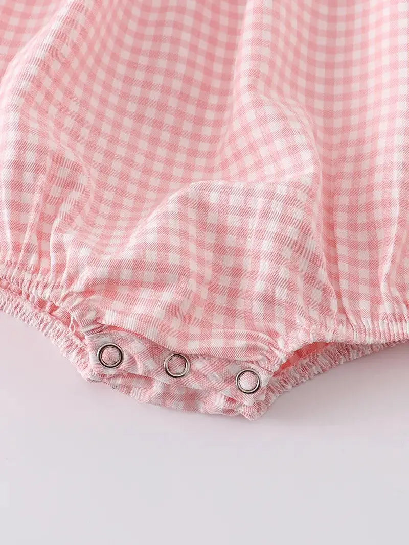 Strawberry Plaid Romper