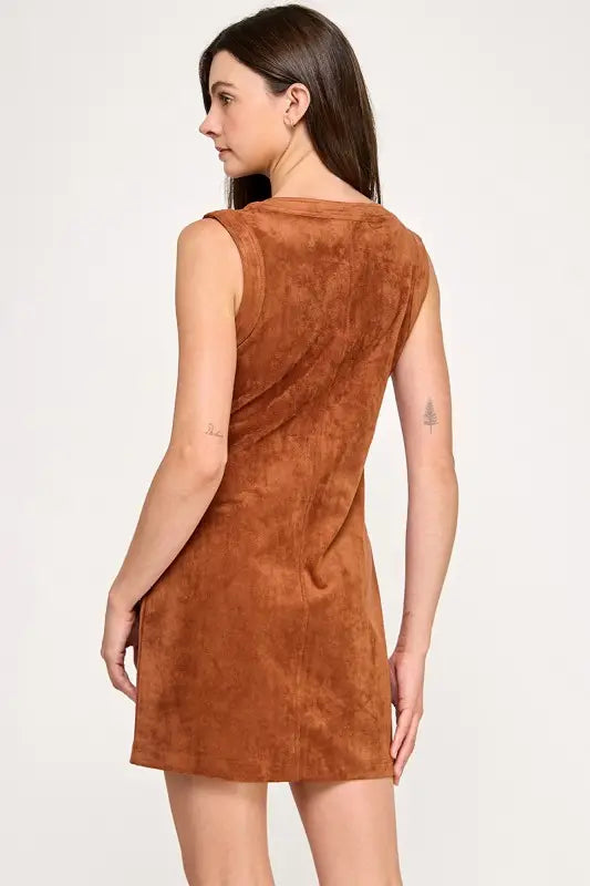 Suede Mini Dress