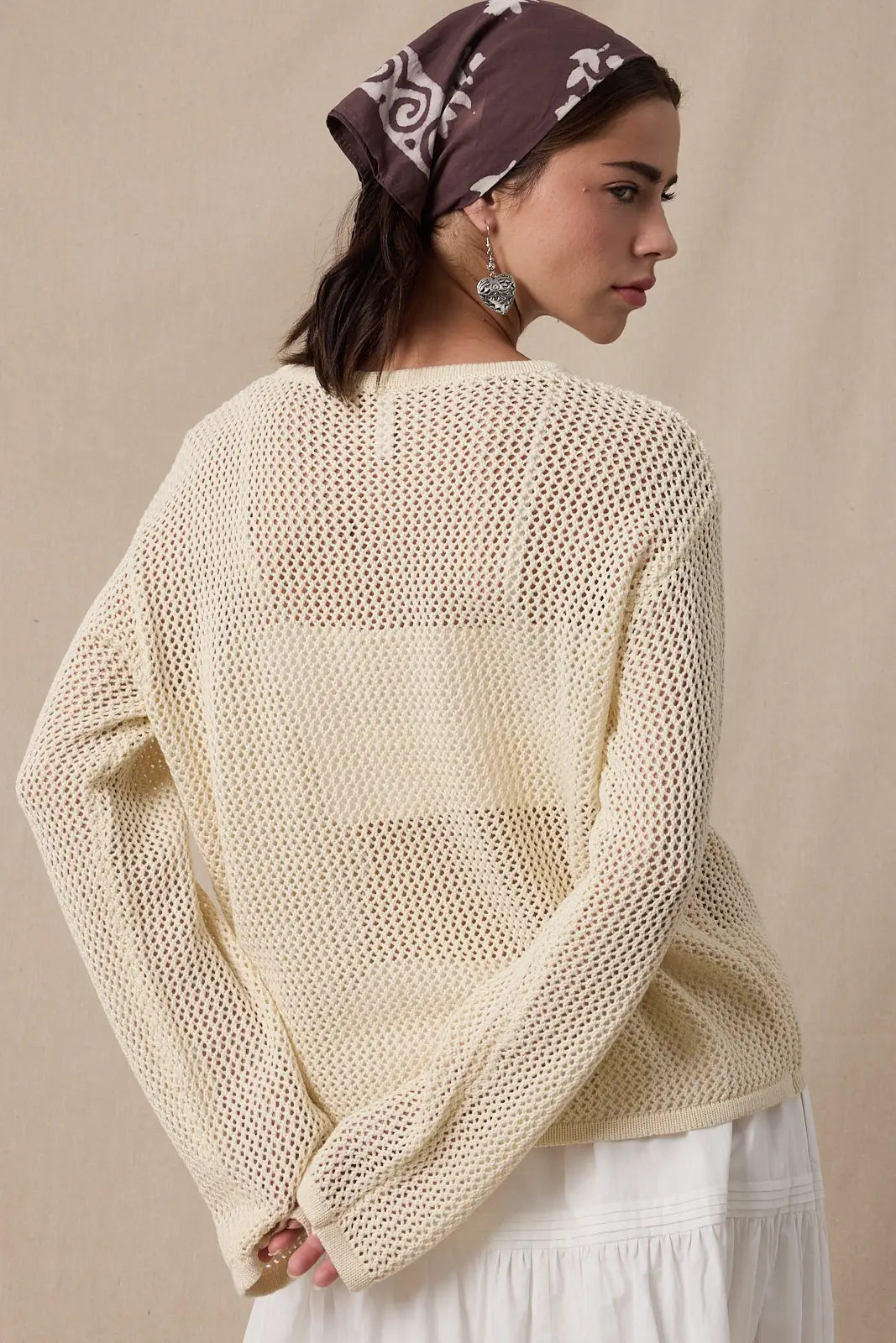Fish Trio Open-Knit Sweater **RESTOCKING BEGINNING OF JULY**