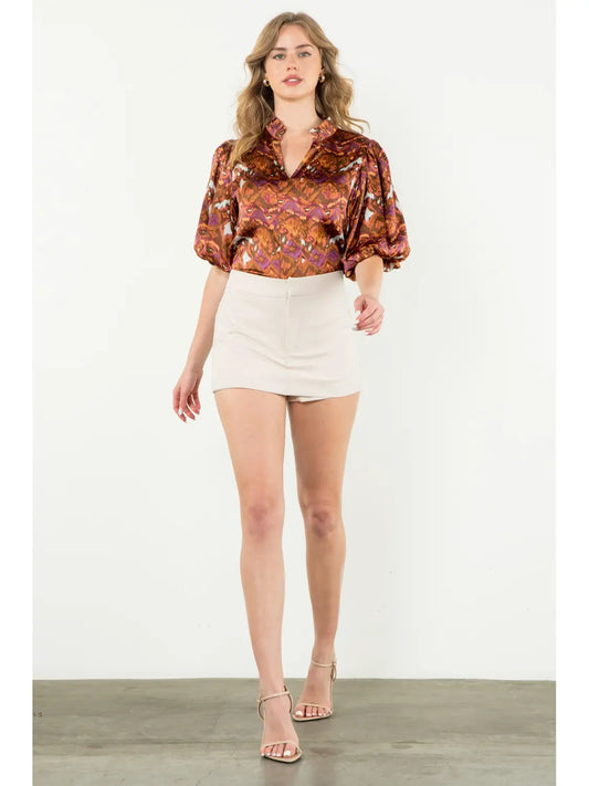 Rust Print Top ~SALE 37.60~