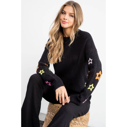 Star Sleeve Sweater