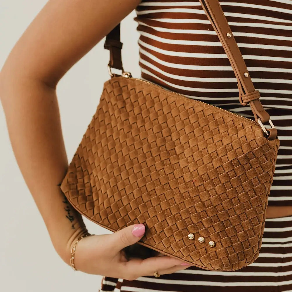 Harper Suede Shoulder Bag – Structured Everyday Bag