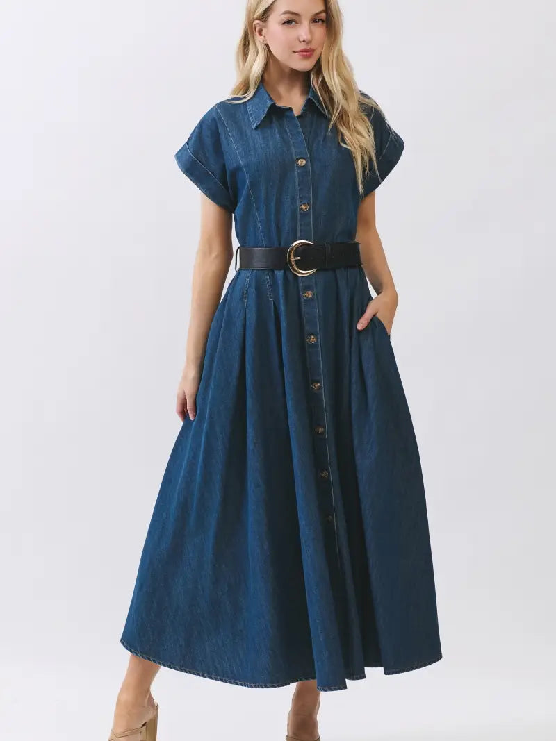 Denim Button Down Dress