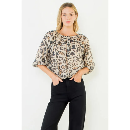 Georgia Animal Print Top
