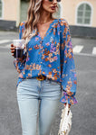 Blue Floral Top