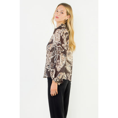 Hattie Paisley Long Sleeve Top