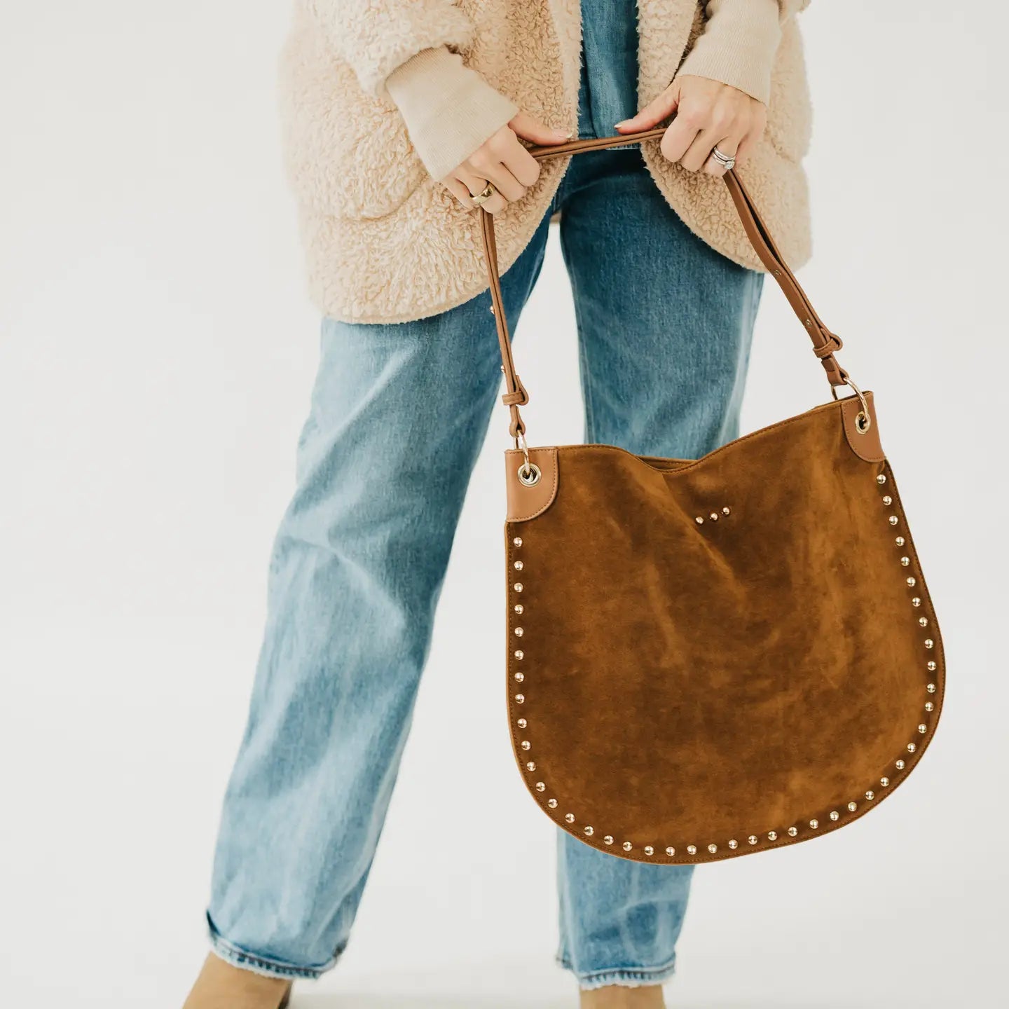 Rosalie Suede Hobo Bag – Slouchy Shoulder Bag
